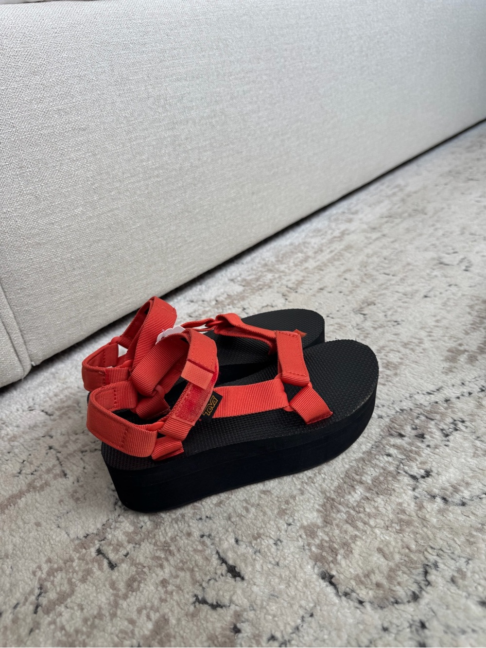 Teva Women's Platform Sandals in Red and Black